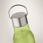 Botella reciclada RPET antifugas de colores llamativos 600ml color verde lima transparente vista fotografía quinta vista