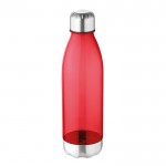 Botella tritán con logo rojo