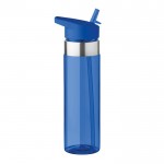 Botella tritán merchandising con pajita azul
