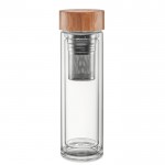 Botella vidrio para personalizar con infusor