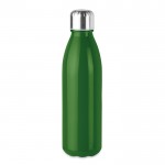 Botella cristal verde publicidad