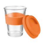 Vasos take away de cristal personalizados color naranja segunda vista