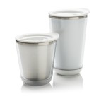 Tazas termo personalizadas compactas acero inoxidable 227ml Essential color blanco