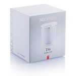 Tazas termo personalizadas compactas acero inoxidable 227ml Essential color blanco segunda vista con caja