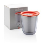 Tazas termo personalizadas compactas acero inoxidable 227ml Essential color rojo vista con caja
