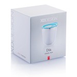Tazas termo personalizadas compactas acero inoxidable 227ml Essential color azul claro segunda vista con caja