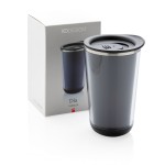 Vasos de acero inoxidable térmico de diseño moderno 350ml Trendy color negro vista con caja