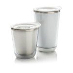 Vasos de acero inoxidable térmico de diseño moderno 350ml Trendy color blanco
