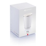Vasos de acero inoxidable térmico de diseño moderno 350ml Trendy color blanco segunda vista con caja