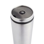 Vasos térmicos personalizados de acero con interior de PP 350ml Spot color plateado segunda vista