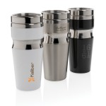 Vasos térmicos de acero y plástico con diseño ergonómico 350ml Contour color negro