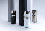 Vasos térmicos de acero y plástico con diseño ergonómico 350ml Contour color gris vista de ambiente