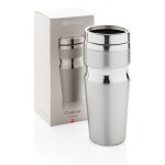 Vasos térmicos de acero y plástico con diseño ergonómico 350ml Contour color gris vista con caja