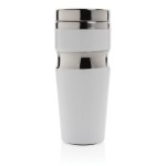 Vasos térmicos de acero y plástico con diseño ergonómico 350ml Contour color blanco segunda vista