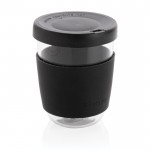 Vaso takeaway personalizable de borosilicato y 360ml Ukiyo color negro