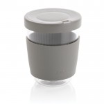 Vaso takeaway personalizable de borosilicato y 360ml Ukiyo color gris