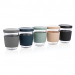 Vaso takeaway personalizable de borosilicato y 360ml Ukiyo color verde menta vista general