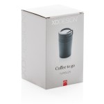 Tazas térmicas personalizadas muy pequeñas y compactas 160ml Coffee color negro segunda vista con caja