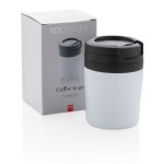 Tazas térmicas personalizadas muy pequeñas y compactas 160ml Coffee color blanco vista con caja