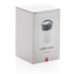 Tazas térmicas personalizadas muy pequeñas y compactas 160ml Coffee color blanco segunda vista con caja