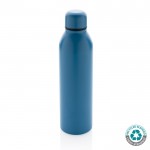 Botella promocional de acero reciclado color azul