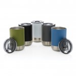 Vaso termo acero reciclado con tapa antigoteo 360ml Inspire Recycled color gris oscuro vista general