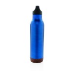 Botellas reutilizables con base de corcho color azul tercera vista