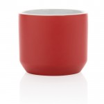 Taza de cerámica de diseño moderno color rojo tercera vista