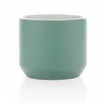 Taza de cerámica de diseño moderno color verde tercera vista