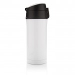 Termo reciclado de acero inoxidable con cierre seguro 300ml Eco Roiboos color blanco tercera vista