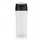Termo reciclado de acero inoxidable con cierre seguro 300ml Eco Roiboos color blanco cuarta vista