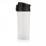 Termo reciclado de acero inoxidable con cierre seguro 300ml Eco Roiboos color blanco quinta vista
