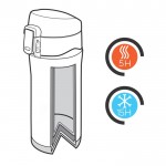 Termo reciclado de acero inoxidable con cierre seguro 300ml Eco Roiboos color blanco séptima vista
