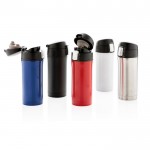 Termo reciclado de acero inoxidable con cierre seguro 300ml Eco Roiboos color blanco vista general