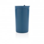 Taza termo de materiales reciclados con cierre antigoteo 300ml Vaccum color azul tercera vista