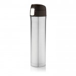 Termo de acero inoxidable con tapa de cierre seguro 450ml Exclusive color plateado