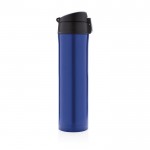 Termo de acero inoxidable con tapa de cierre seguro 450ml Exclusive color azul quinta vista