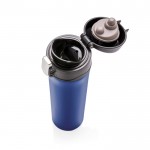 Termo de acero inoxidable con tapa de cierre seguro 450ml Exclusive color azul sexta vista