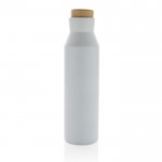 Botella térmica de acero inoxidable reciclado con tapa antifugas 650ml color blanco