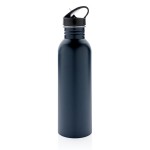 Botella personalizada de acero con boquilla color azul marino segunda vista