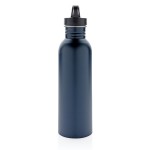 Botella personalizada de acero con boquilla color azul marino quinta vista