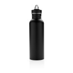Botella personalizada de acero con boquilla color negro segunda vista