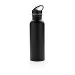 Botella personalizada de acero con boquilla color negro tercera vista
