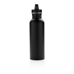 Botella personalizada de acero con boquilla color negro cuarta vista