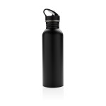Botella personalizada de acero con boquilla color negro quinta vista