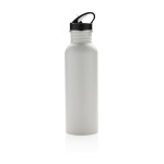 Botella personalizada de acero con boquilla color blanco tercera vista