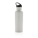 Botella personalizada de acero con boquilla color blanco quinta vista
