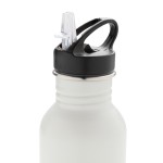 Botella personalizada de acero con boquilla color blanco séptima vista