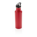 Botella personalizada de acero con boquilla color rojo