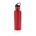 Botella personalizada de acero con boquilla color rojo tercera vista